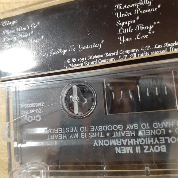 Boyz II Men Cooleyhighharmony Cassette 1991 Motown Record So Hard to Say Goodbye - Picture 4 of 8
